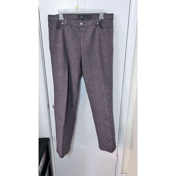 Dismero Vermoda Womens Printed Slim Fit Straight Leg Trouser Pants Gray Size 36 - Picture 2 of 15